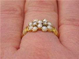 19th Century Pearl Ring Wearing Finger