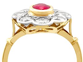 ruby and diamond cluster ring for sale