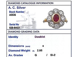 ruby and diamond cluster ring hallmarks