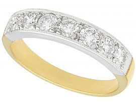 0.95ct Diamond, 18ct Yellow Gold Half Eternity Ring - Contemporary Circa 2000
