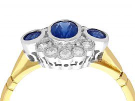 Sapphire and Diamond Cocktail Ring in 18k Yellow Gold