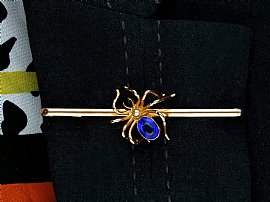 Wearing Image for Victorian Spider Brooch