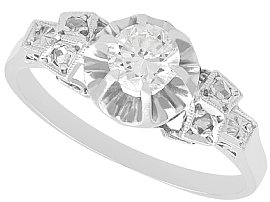 0.41ct Diamond and Platinum Dress Ring - Antique Circa 1920