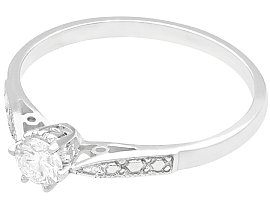 Diamond and Platinum Solitaire Ring for Sale