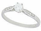 0.23 ct Diamond and Platinum Solitaire Ring - Vintage Circa 1960 and Contemporary