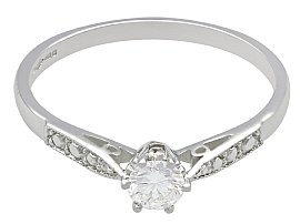 Diamond Solitaire Ring in Platinum vintage