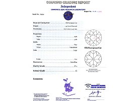 1940s Diamond Ring Certificate 