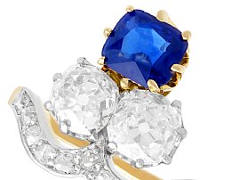 Sapphire Ring with Diamonds