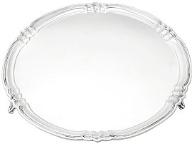 Sterling Silver Salver by Reid & Sons - Art Deco - Antique George V; A5722