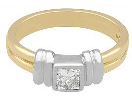 Gold Princess Cut Diamond Ring