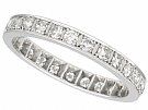 1.00 ct Diamond and 14 ct White Gold Full Eternity Ring - Vintage Circa 1990