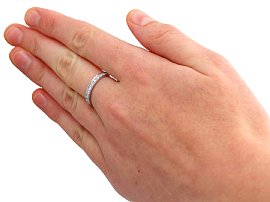 Vintage Diamond Eternity Ring Wearing