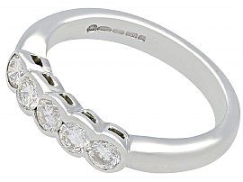 Bezel Set Diamond Ring White Gold