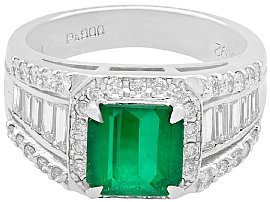 large emerald diamond ring