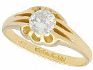 0.73 ct Diamond, 18 ct Yellow Gold Solitaire Ring - Antique Circa 1910 and Vintage 1960