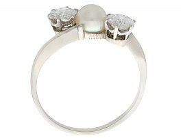 pearl and diamond dress ring