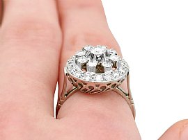 1960s Diamond Ring on Finger