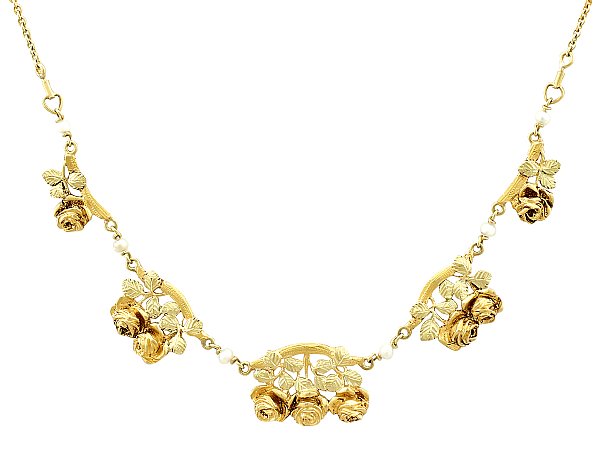 Gold Art Nouveau Necklace