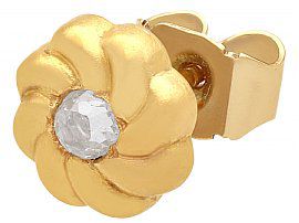1920s Diamond Earrings in Yellow Gold
