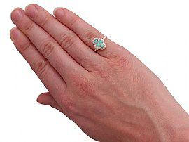Opal Cocktail Ring on the hand