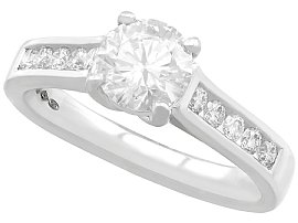 1.12ct Diamond and Platinum Solitaire Ring - Contemporary