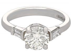 Art Deco Solitaire Ring in Platinum 