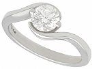 0.99 ct Diamond and Platinum Solitaire Ring - Contemporary