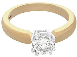 1 carat solitaire diamond ring yellow gold for sale