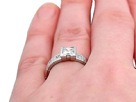 bezel set diamond ring wearing