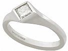 0.55 ct Diamond and 18 ct White Gold Solitaire Ring - Contemporary