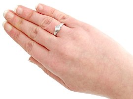 Wearing Princess Cut Diamond Solitaire Ring