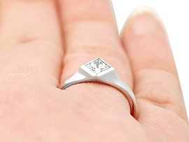 Princess Cut Diamond Solitaire Ring On hand 
