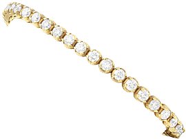 6.36ct Diamond and 18ct Yellow Gold Tennis Bracelet - Contemporary 2004