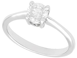 0.69ct Diamond and 18ct White Gold Solitaire Ring - Contemporary 2005