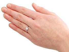 Wearing White Gold Brilliant Cut Diamond Ring