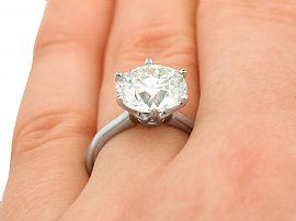 Wearing a Large Diamond Solitaire Ring