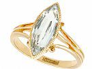 2.33 ct Aquamarine and 15 ct Yellow Gold Dress Ring - Antique Victorian