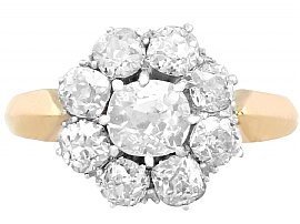 Diamond Flower Cluster Ring Antique