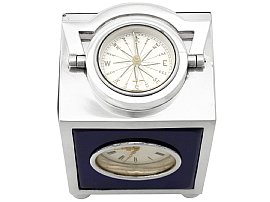 Antique Travelling Clock Compass
