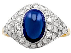 Cabochon Cut Sapphire Ring UK