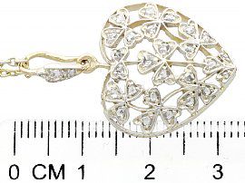 size of diamond heart pendant