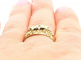 Black Hills Ring Wearing Finger