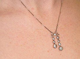 Diamond Bow Necklace 