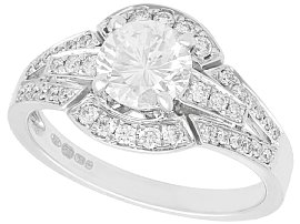 1.26 ct Diamond and 18 ct White Gold Dress Ring - Contemporary Circa 2000
