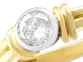 bezel set diamond engagement ring for sale
