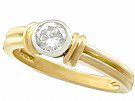 0.39 ct Diamond and 18 ct Yellow Gold Solitaire Ring - Contemporary 1997