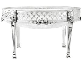 Sterling Silver and Cut Glass Centrepiece - Antique Victorian; A6066