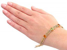 Gemstone Bracelet on the Wrist
