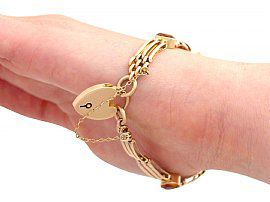 Gold Gate Bracelet Wearing Image