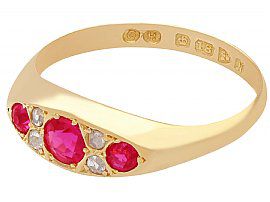Diamond & Ruby Cocktail Ring in 18Carat Yellow Gold